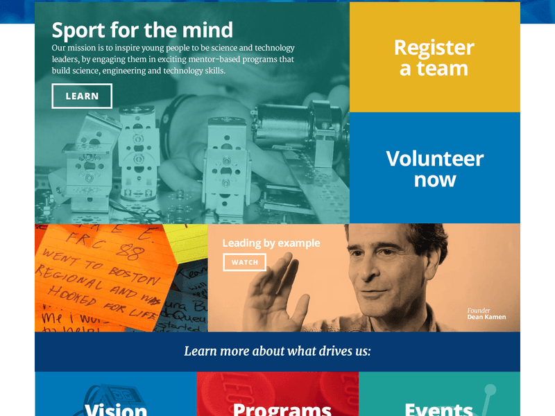 FIRST Robotics website