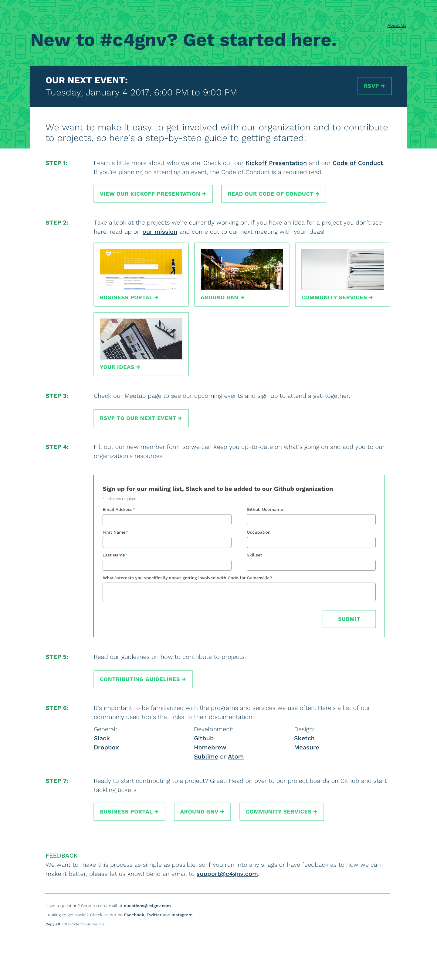 Code for Gainesville — home page