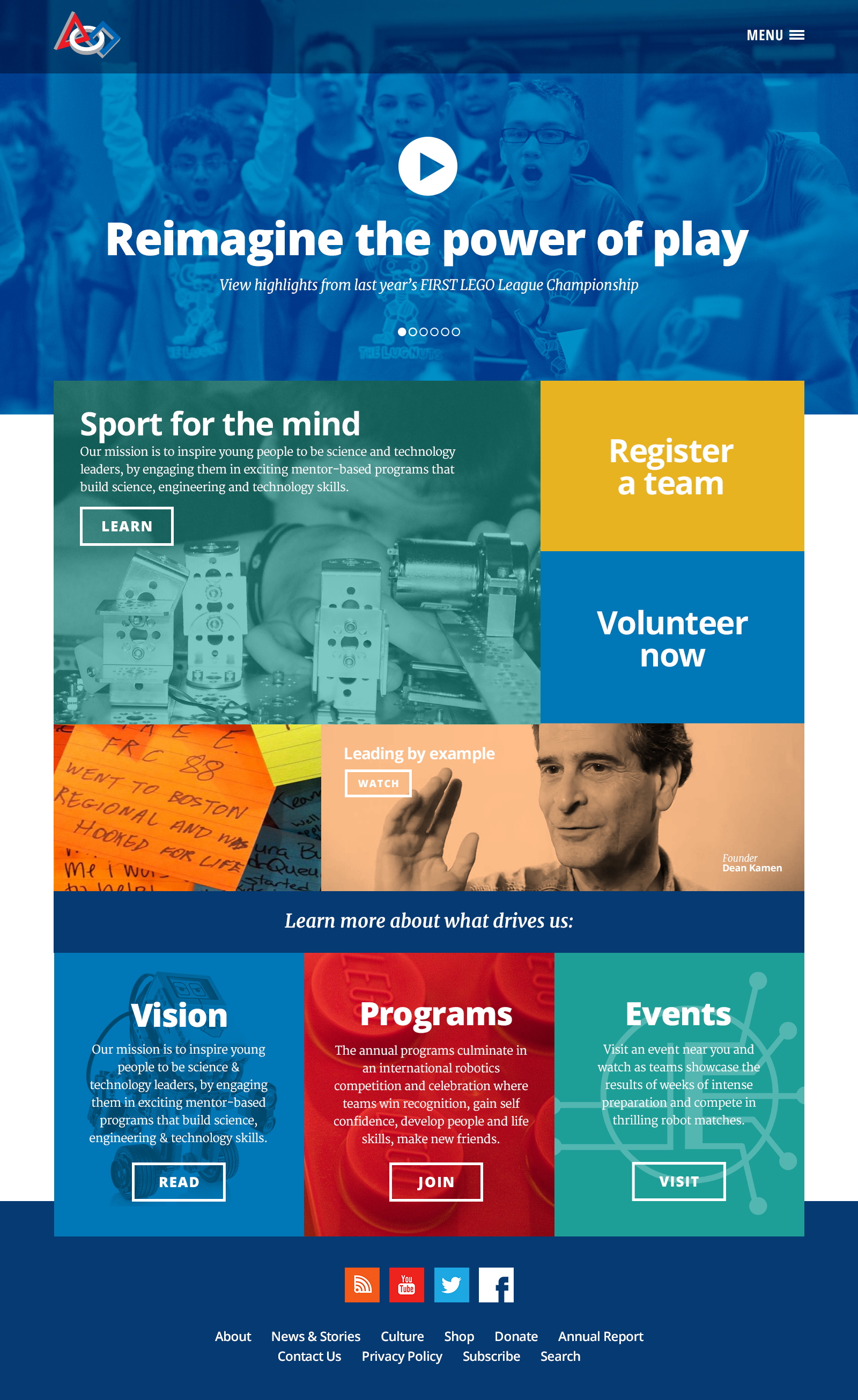 FIRST Robotics — full page design