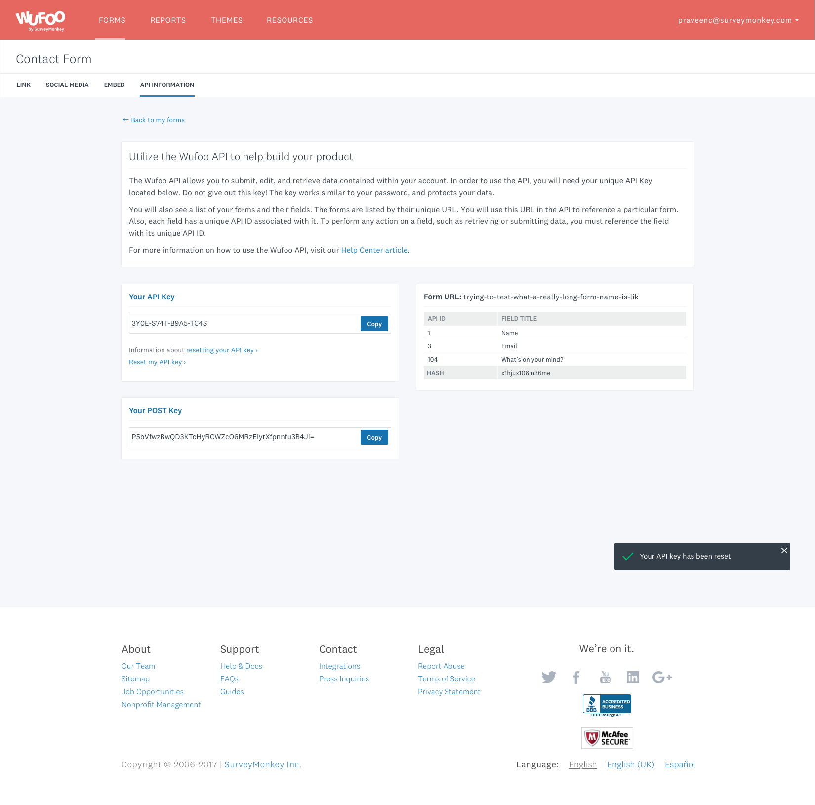 Final design — share via API confirmed