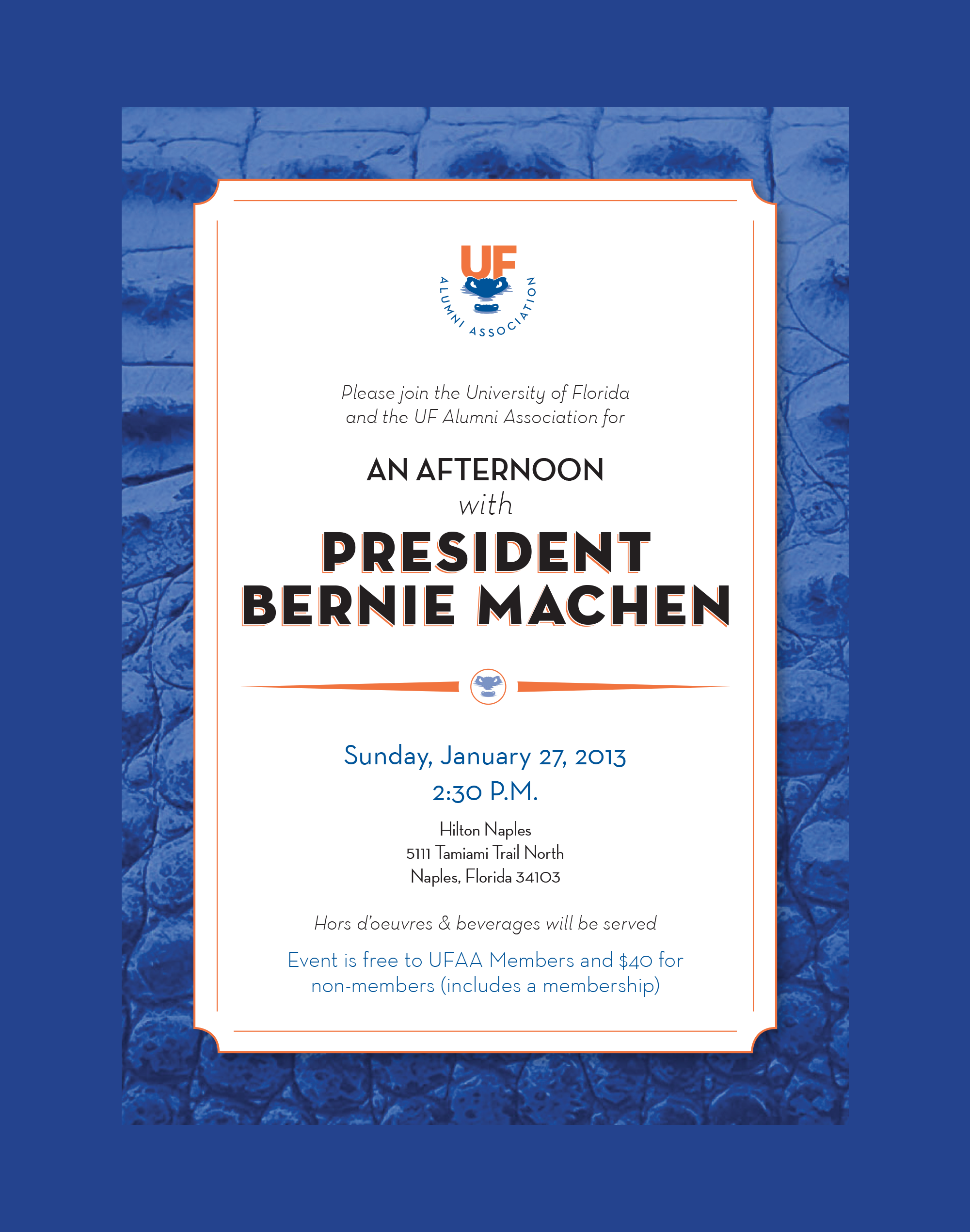 An Afternoon with President Bernie Machen invitation