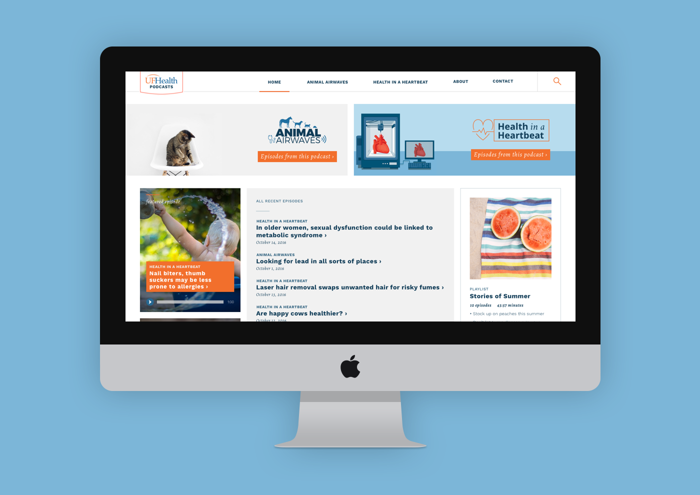 UF Health News — podcast site overview