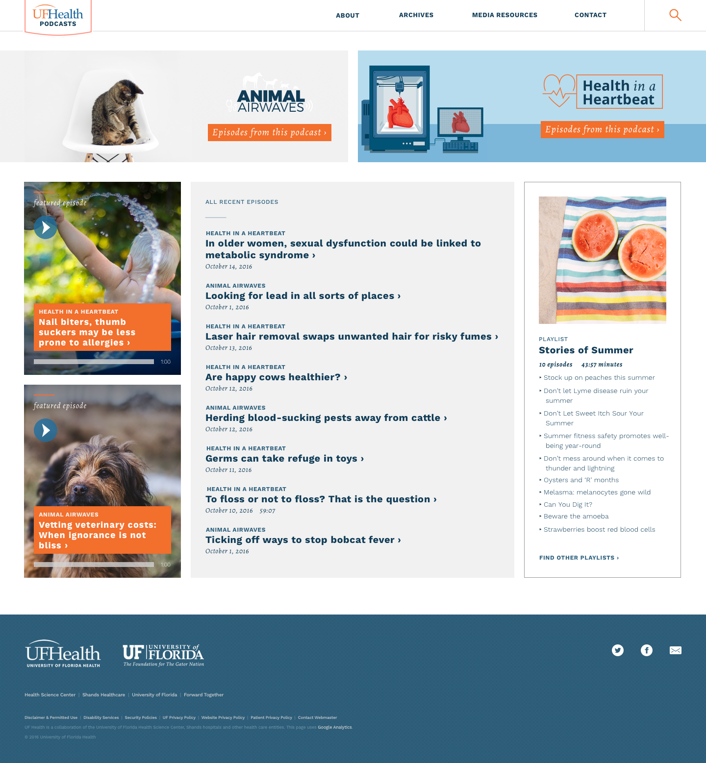 UF Health News — design exploration 2