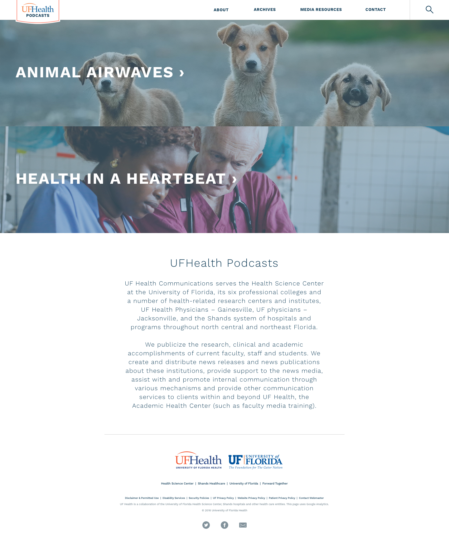 UF Health News — design exploration 4